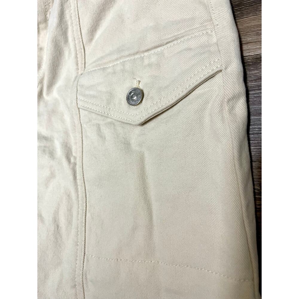 PAIGE Alexis Utility Cargo Jeans Ivory Blonde Wide Leg Carpenter Barrel Pants 29 - Picture 6 of 13